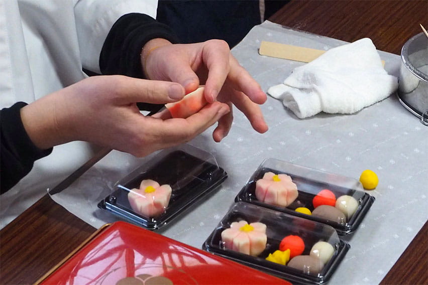 Making Japanese sweets
