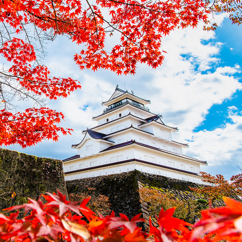 Yonezawa →<br>
Kitakata →<br>
Aizu Wakamatsu